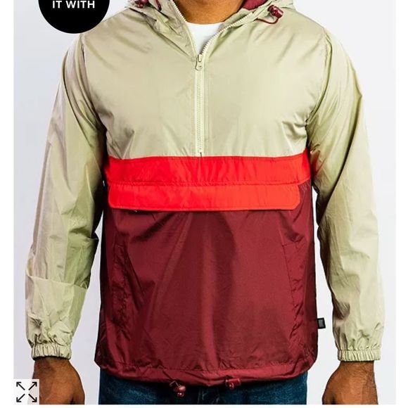 Beautiful Giant Other - Beautiful Giant Hooded pullover Windbreaker Jacket Size Medium
